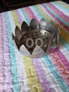 Vintage Silver Plated Copper Lotus Vase