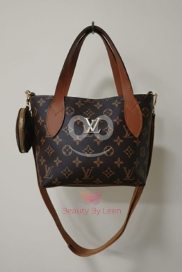 Designer-Inspired Small Tote Bag 3-in-1 Set - Monogram & Damier Crossbody with Pouch — 2