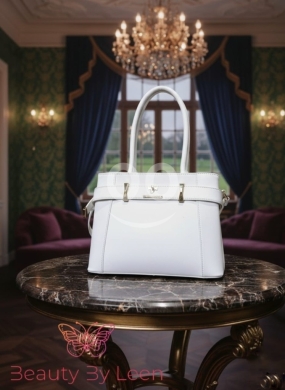 Elegant Kangaroo-Logo Structured Satchel Bag - Ladies Top Handle Shoulder Handbag — 4