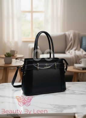 Elegant Kangaroo-Logo Structured Satchel Bag - Ladies Top Handle Shoulder Handbag — 2