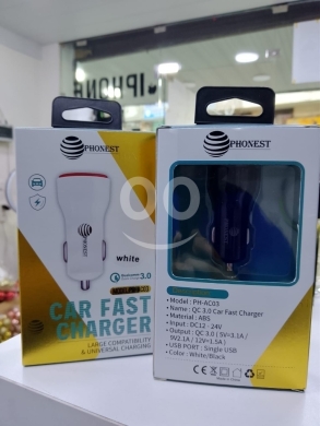 Mobile accessories dans Beyrouth - PHONEST QC 3.0 Car Fast Charger | Single USB Port | Large Compatibility & Universal Charging