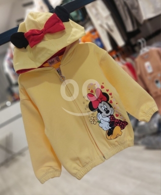 Baby & Kids Stuff in Beirut City - هودي قطن سميك بسحاب للبنات بطبعة ميني ماوس - آذان 3D (9 أشهر - سنتين)