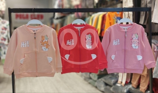 Baby & Kids Stuff in Beirut City - Baby Girl&#039;s Cute Kitten Print Cotton Zip-Up Jacket/Sweatshirt (9-24 Months)