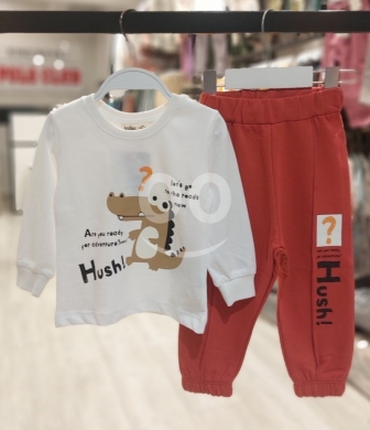 Baby & Kids Stuff in Beirut City - طقم بيجاما قطن سميك للأطفال بطبعة التمساح والمغامرة (9 أشهر - سنتين)