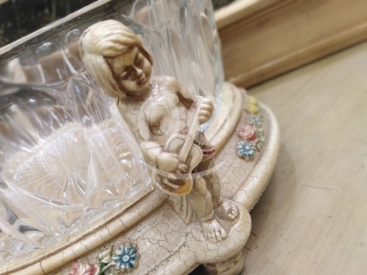 بونبونيار كريستال فرنسي أنتيك تماثيل موسيقية | Antique French Crystal Bonbonniere Musical… — 3