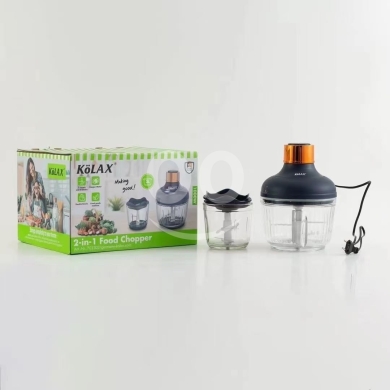 فرامة كولاكس 2 في 1 بقوة مضاعفة ووعاء زجاجي | Kolax 2-in-1 Food Chopper & Processor with … — 4