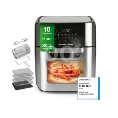Kitchen appliances in Accaoui - ?? GOURMETmaxx Digital Hot Air Fryer 12 L, XXL Stainless Steel Oven | Airfryer + Timer, Touch Disp
