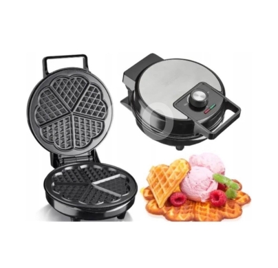 أدوات المطبخ في عين مريسه - ?? HEINRICH&acute;S Waffle Maker (Hwa 8681) 25X20X12CM Black 1200 WATT, None Stick Coating,Stepless adju