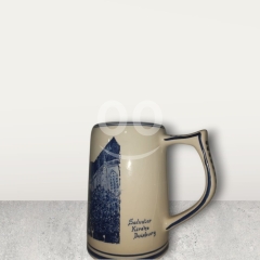Vintage German Beer Stein/Tankard - Blue & White Salvador Kirche Duisburg Souvenir