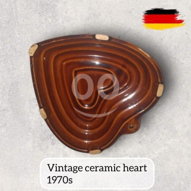 Antiques & Collectibles in Nabatyeh - Vintage Ceramic Heart Baking Mold - Scheurich Keramik Style (1970s German Pottery)