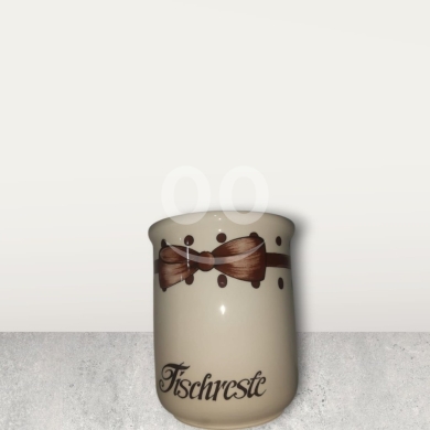 Antiques & Collectibles in Nabatyeh - Vintage German Ceramic "Tischreste" Pot - Hand-Painted Ribbon Design