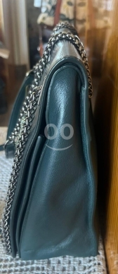 Authentic Furla Club Petrolio Leather Crossbody Bag - Saddle Silhouette — 3