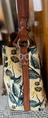 David Jones Paris Floral Canvas Hobo Bag - Large Slouchy Shoulder Bag — 7