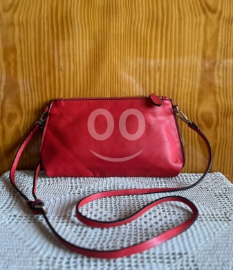 Warehouse Burgundy Structured Crossbody Bag - Gold Hardware Flap Purse — 5