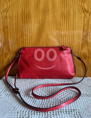 Warehouse Burgundy Structured Crossbody Bag - Gold Hardware Flap Purse — 6