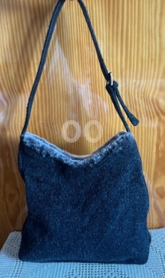 Clothes, Footwear & Accessories in Dahr el-Ain - Next Faux Fur Shoulder Bag - Black/Brown Plush Winter Chain Purse
