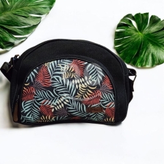 جزدان كتف وكروس نسائي عملي بنقشات أوراق الشجر |Women's Practical Leaf Pattern Shoulder&Crossbody Bag