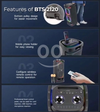 BTS-2120 RGB Speaker Turn every moment into a celebration Features that bring the party — 6