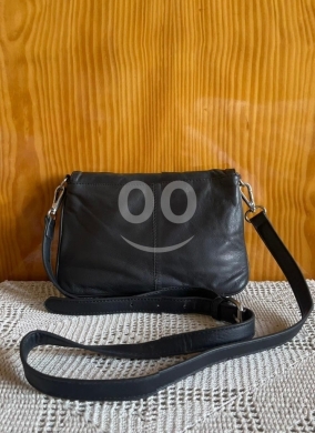 Lakeland Fine Leather Crossbody Flap Bag - Tan/Camel Adjustable Strap — 2