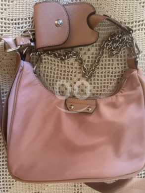 Call It Spring Mini Crossbody Bag - Tan/Beige Faux Leather with Chain Strap — 9
