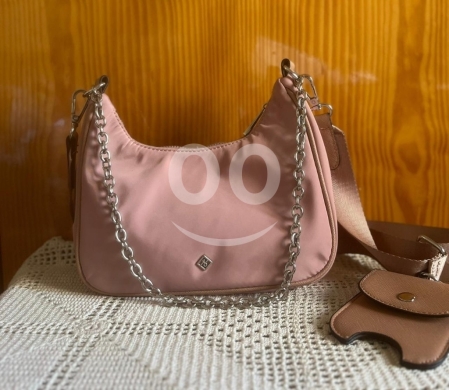 Call It Spring Mini Crossbody Bag - Tan/Beige Faux Leather with Chain Strap — 7