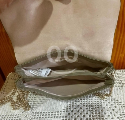 H&M Olive Green Faux Suede Crossbody Bag - Mini Flap Purse / Shoulder Bag — 5