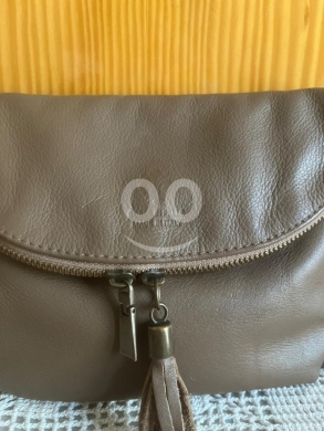 Borse In Pelle Italian Genuine Leather Crossbody Bag - Tan/Camel Shoulder Purse (19x24cm) — 7
