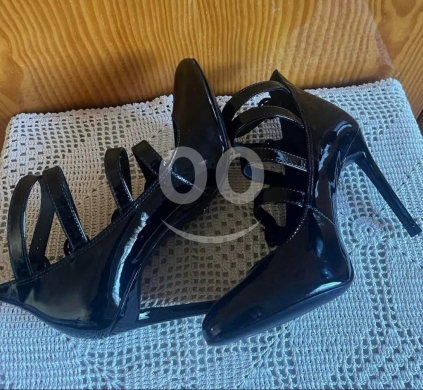 Clothes, Footwear & Accessories in Dahr el-Ain - Schutz Black Patent Leather Multi-Strap Mary Jane Stiletto Pumps (Size 38)
