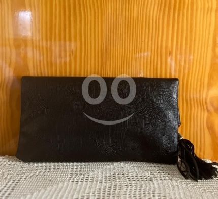Clothes, Footwear & Accessories in Dahr el-Ain - Luxurious Black Matrix Leather Clutch Bag - Elegant Envelope Evening Purse