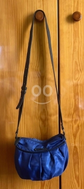 Clothes, Footwear & Accessories in Dahr el-Ain - Chic Mango (MNG) Navy Blue Pleated Nylon Crossbody Bag - Adjustable Strap & MNG Logo