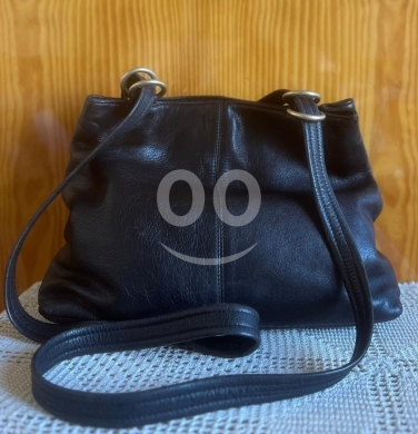 Timeless Black Genuine Leather Slouchy Shoulder / Crossbody Bag - Durable & Classic Style — 4