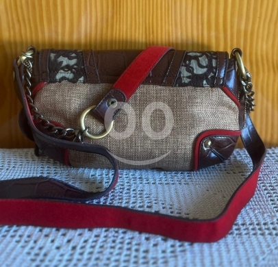 Unique AXEL Multi-Texture Crossbody Bag | Faux Croc, Leopard Print, Red Suede & Woven… — 2