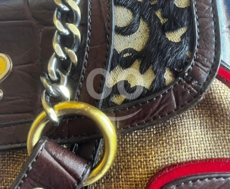 Unique AXEL Multi-Texture Crossbody Bag | Faux Croc, Leopard Print, Red Suede & Woven… — 7