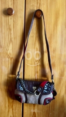 Unique AXEL Multi-Texture Crossbody Bag | Faux Croc, Leopard Print, Red Suede & Woven… — 4