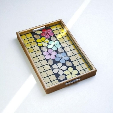 Other Goods in Beirut City - Colorful Floral Mosaic Tray