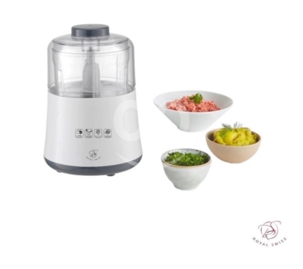 ?? Royal Swiss SW-809 - Electric Chopper - Chop, Mix, Cut and Grind - 500 ML - 500W-مكنة … — 2