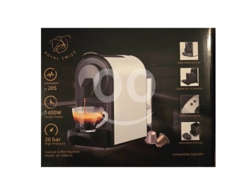 أدوات المطبخ في عين مريسه - ?? Royal Swiss 1400W Coffee Capsule Machine - High Pressure 20 Bars - 700ml Tank - Compatible with