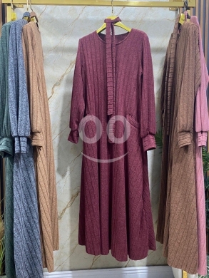 Velvet Double Cloche Dress | فستان مخمل دوبل كلوش فاخر — 3