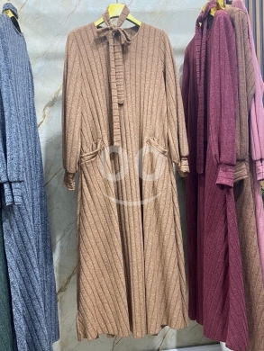 Velvet Double Cloche Dress | فستان مخمل دوبل كلوش فاخر — 5