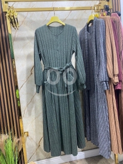 Velvet Double Cloche Dress | فستان مخمل دوبل كلوش فاخر
