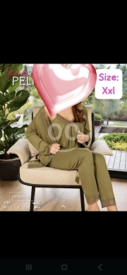 بيجاما نسائية تركية 3 قطع خامة زبدة ناعمة ومريحة | Women's Turkish 3-Piece Soft Butter Pa… — 3