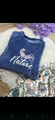 بيجاما نسائية شتوية مخمل مقاسات كبيرة مريحة | Women's Winter Velvet Pajamas Set Big Size — 2
