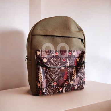 حقيبة ظهر مدرسية كبيرة للابتوب بتصميم وردي مميز | Large School Backpack with Laptop Sleeve — 7