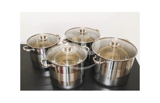?? Royal Swiss Set of 4 Stainless Steel Induction Saucepans with 4 Lids-طناجر طبخ ستانلس — 2
