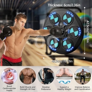 ? Smart Music Boxing Machine ? Train like a pro — with rhythm, speed, and Bluetooth power — 5