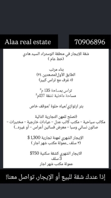 Apartments for rent in Beirut City - شقة للايجار