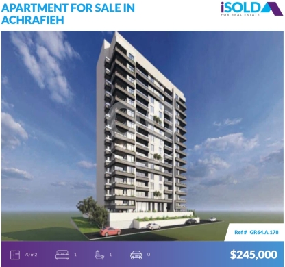 Apartments for sale in Achrafieh - Apartment under construction+Payment facilities 4sale in AchrafiehGR64A178