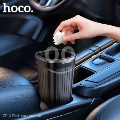 HOCO ZP12 Compact 800ml Car Trash Can - Waterproof, Cup Holder Design, with 90 Bags — 4