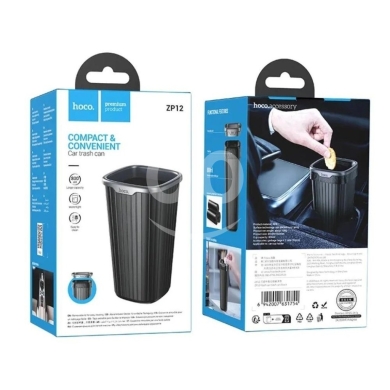 Other Goods in Beirut City - HOCO ZP12 Compact 800ml Car Trash Can - Waterproof, Cup Holder Design, with 90 Bags