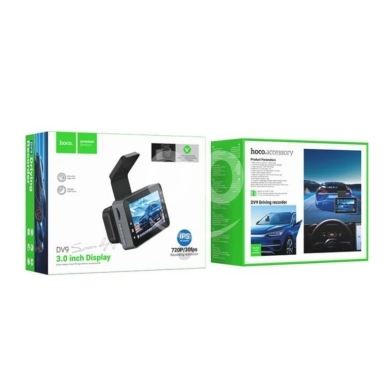 Cameras, Camcorders & Studio Equipment in Beirut City - HOCO DV9 Driving Recorder (Dashcam) - 3.0" IPS Display, 720P HD Video, 120° Wide Angle